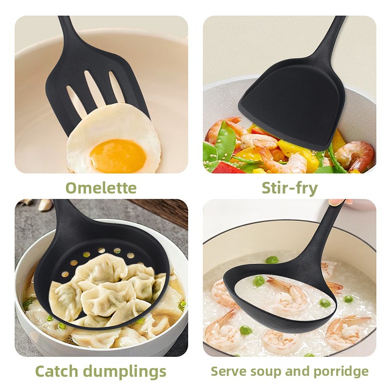 Home Cooking Chinese - Espátula de Silicone para Wok Chinês,
