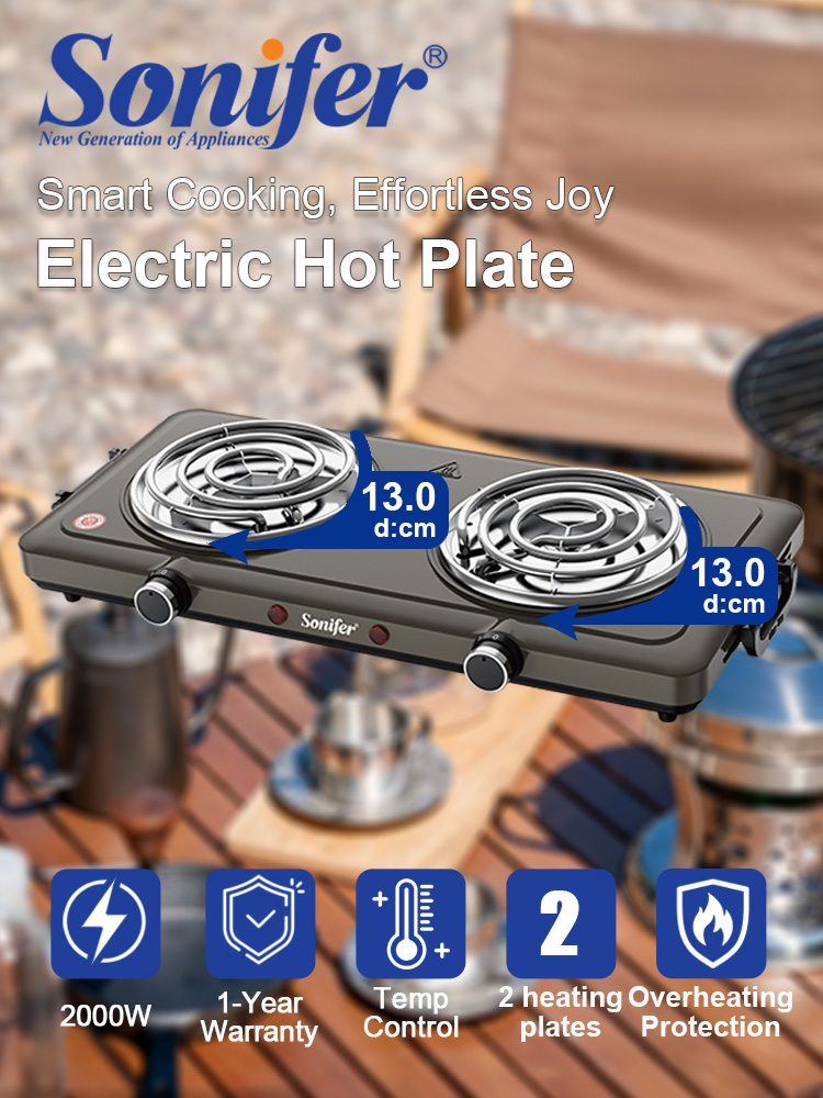 Hot Pot Portable Dual - Placa Elétrica Dupla Sonifer SF-3070 2000W