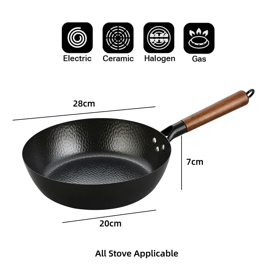 Ferro Wok de alto grau sem rev - Dosa Pan Iron avaliação e preço